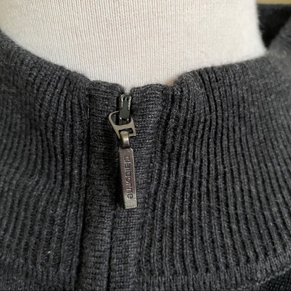 Claiborne Purple Gray Argyle Sweater - Picture 7 of 16